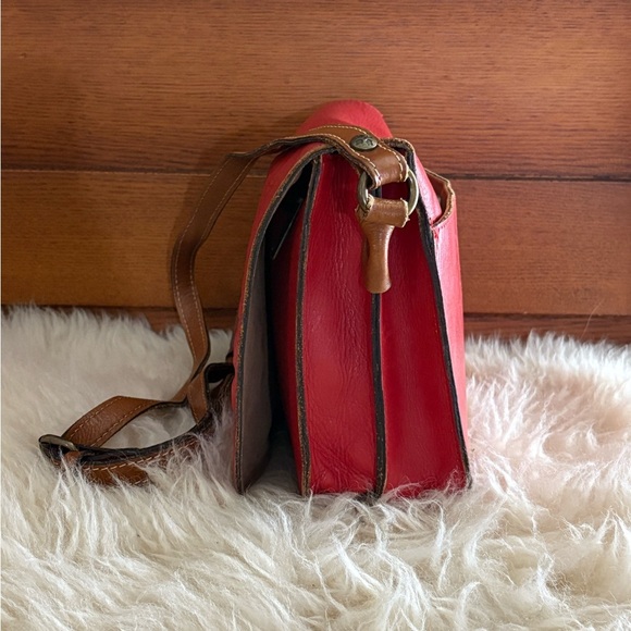 Patricia Nash Raspberry Leather Floral Embossed Crossbody Bag - Picture 6 of 9